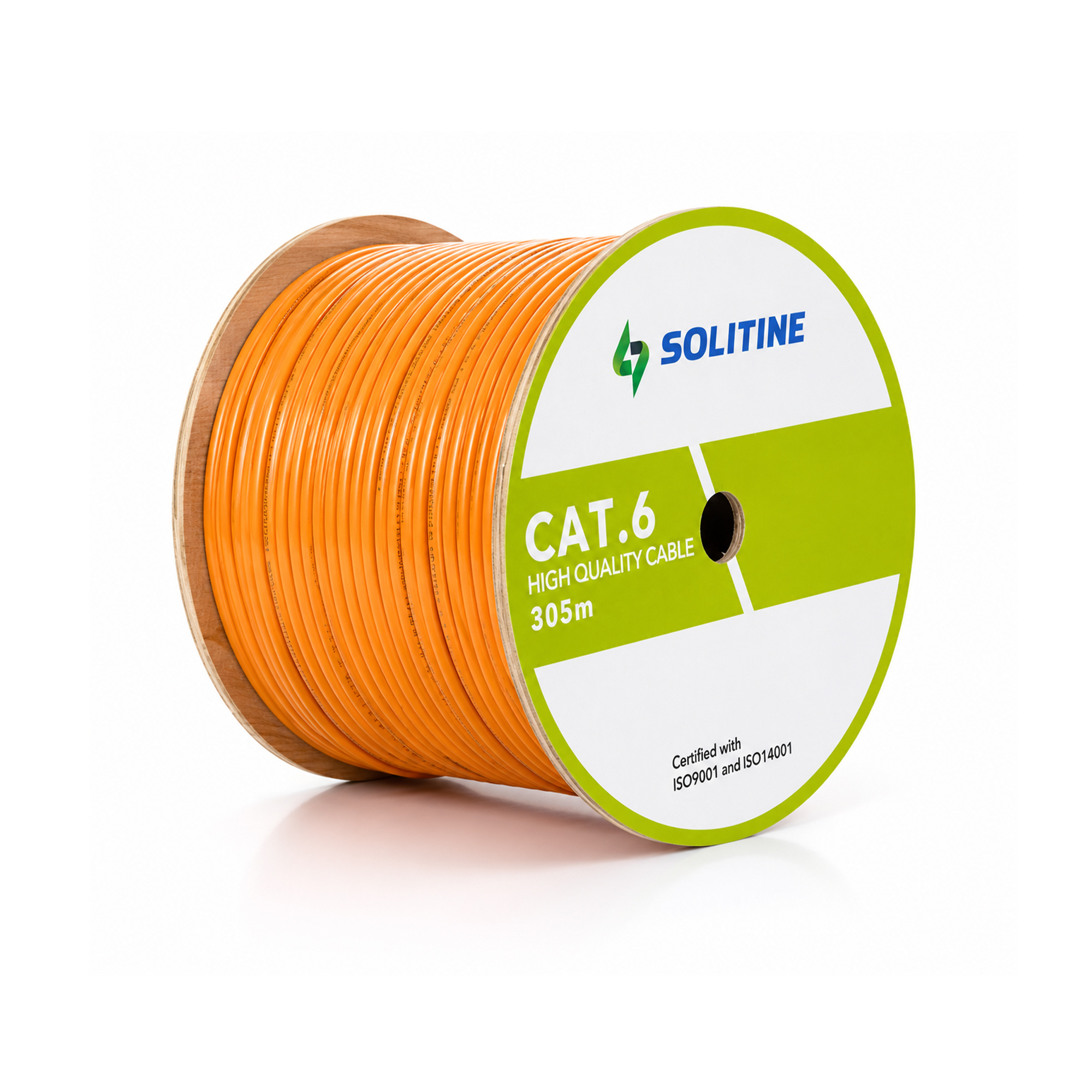SOLITINE Cat6 UTP 4 pair LSZH LAN Cable 305m Orange