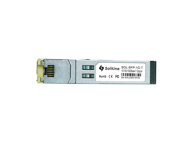 Solitine 10/100/1000BASE-T Copper SFP Module – RJ45, 100m