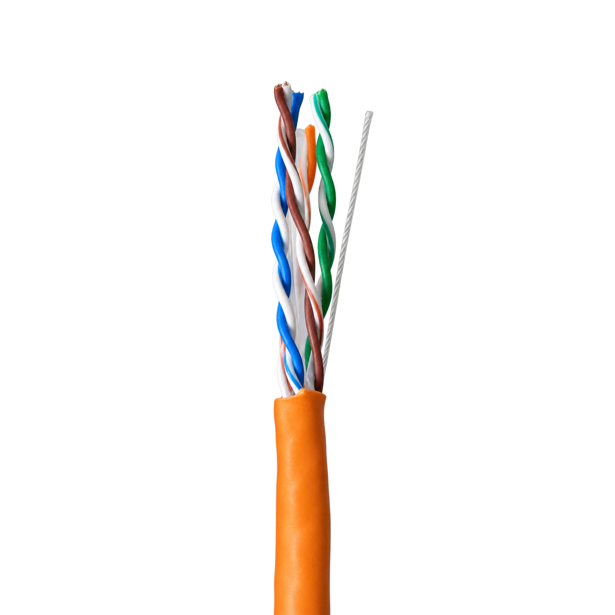 SOLITINE SOL5157-OR-U U/UTP 4-Pair Cat-6 CCA PVC LAN Cable (Orange)