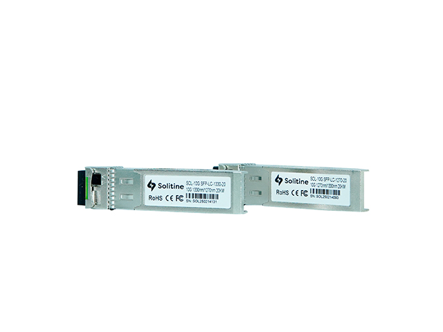 Solitine 10G SFP+ LC Module (Pair) – 20km, 10GBASE-BX, SMF