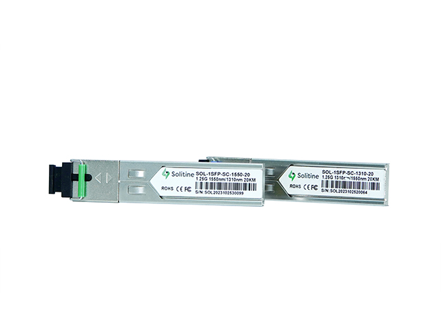 Solitine 1.25G SFP SC Module (Pair) – 20km, 1000BASE-BX, SMF
